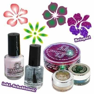Glitzer-Tattoo-Set Zauberblüten