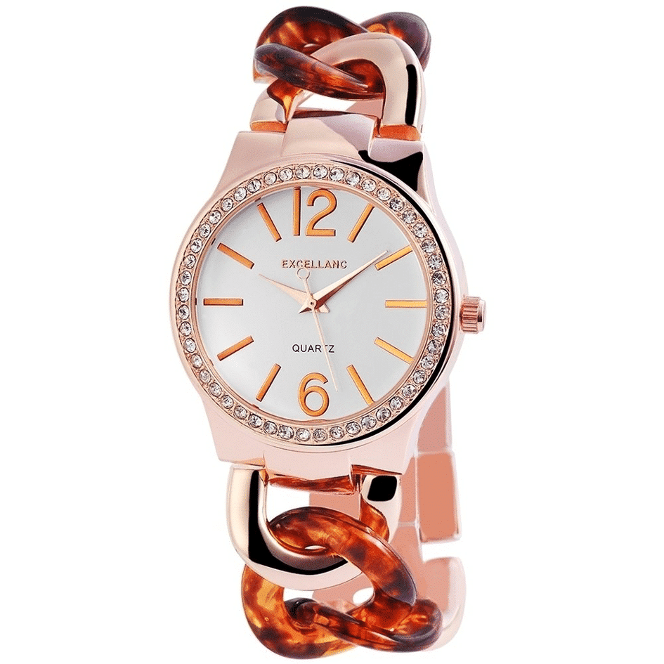 Damenuhr mit Kristall- Steinchen und Metallarmband 1 - Produkte von Pinke Glitzerwelt Damenuhr mit Kristall- Steinchen und Metallarmband
