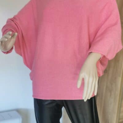 weicher Strickpulli in Pink Gr. M